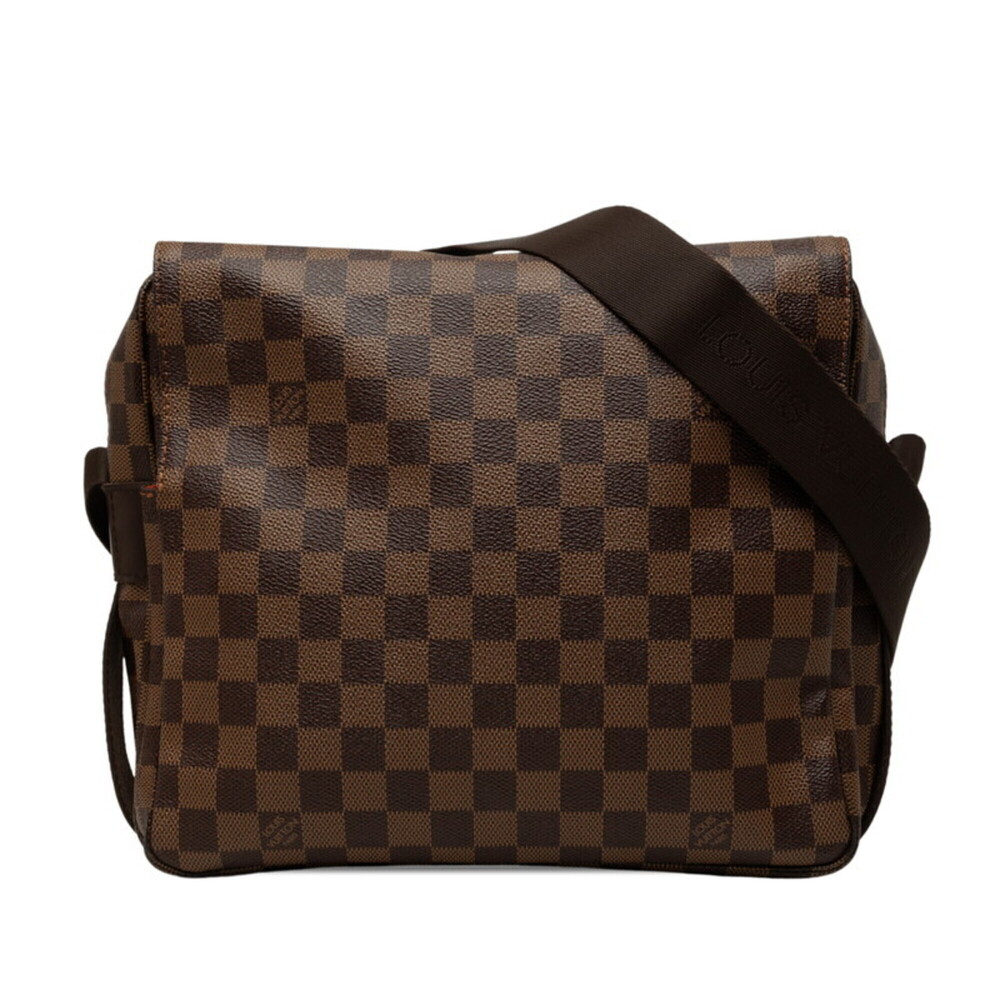 Louis Vuitton Damier Naviglio Crossbody Shoulder Bag N45255 Brown Leather Wom...